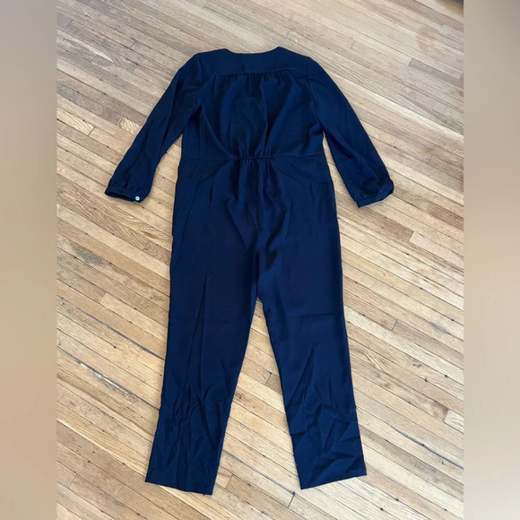 Hatch x J.Crew Black V-Neck Long Sleeve Maternity Romper | size XS/S/0 - Picture 4 of 4